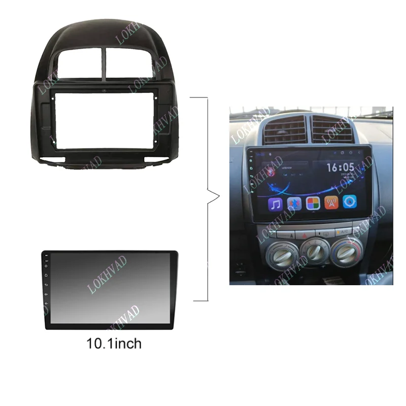 Фото 10,1-дюймовый автомобильный адаптер рамки для Toyota Passo Daihatsu Boon Sirion Subaru Justy Perodua Myvi Android Radio Dash Panel Kit №2