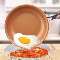 81012 inch non stick skillet copper frying pan with ceramic coating induction cooking frying pan oven dishwasher safe saucepan