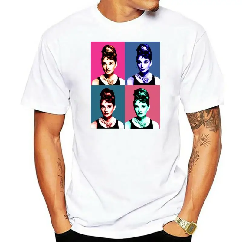 

Audrey Hepburn 1950'S 60'S Actress Warhol Bust Photos Adult T Shirt