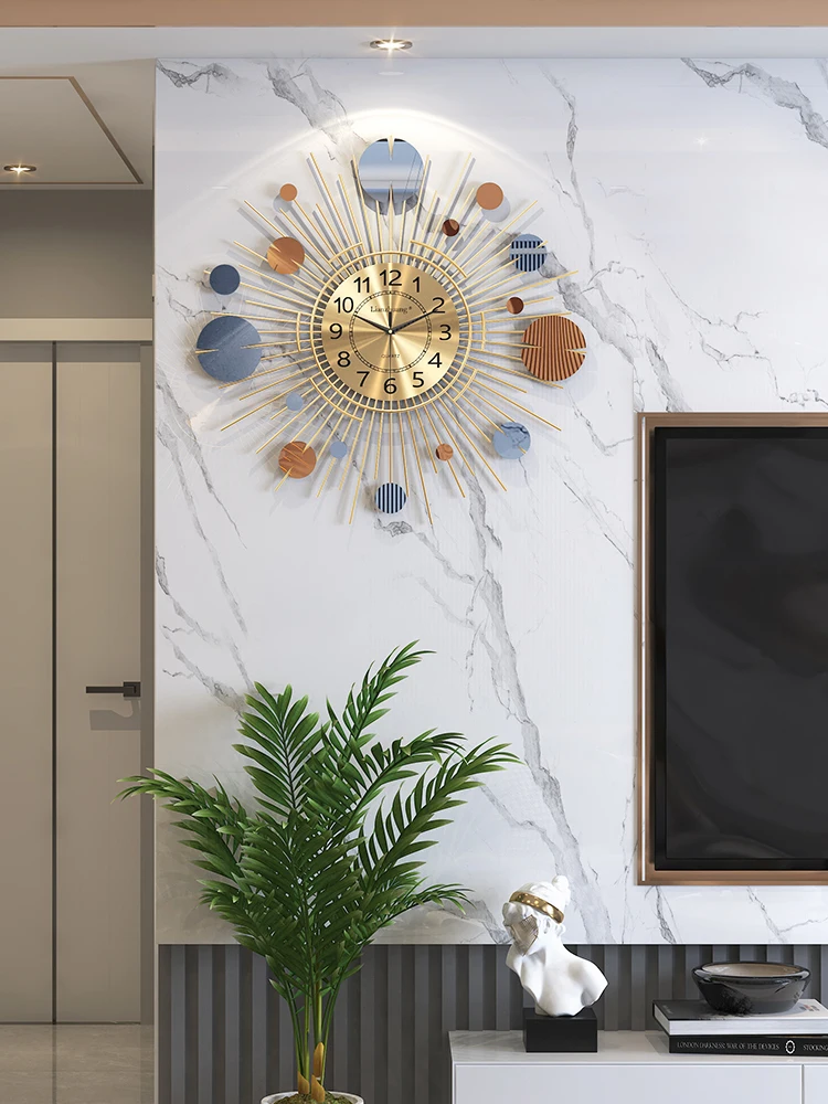 

Creative Digital Wall Clock Modern Design Nordic Silent Luxury Metal Wall Clock Decoration Living Room Reloj De Pared Home Decor