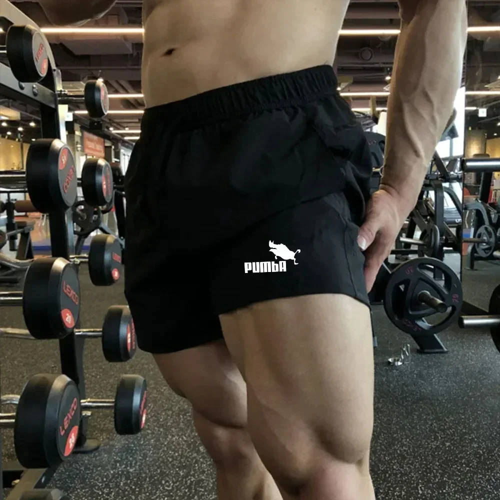 Мужские повседневные спортивные шорты эластичные пляжные для бега фитнеса