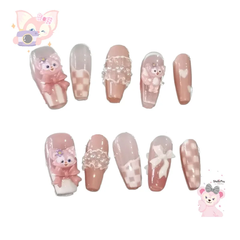 

Hot Sale Kawaii Linabell Wearing Nails DIY Nail Patches Auxiliary Sticker Lovely Girl Patch Manicure Decoration Accessories Tool