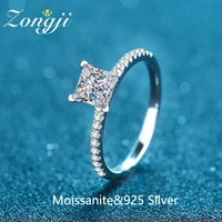 2 carat princess moissanite diamond d color engagement ring 925 sterling silver fine jewelry promise bridal ring gift for women