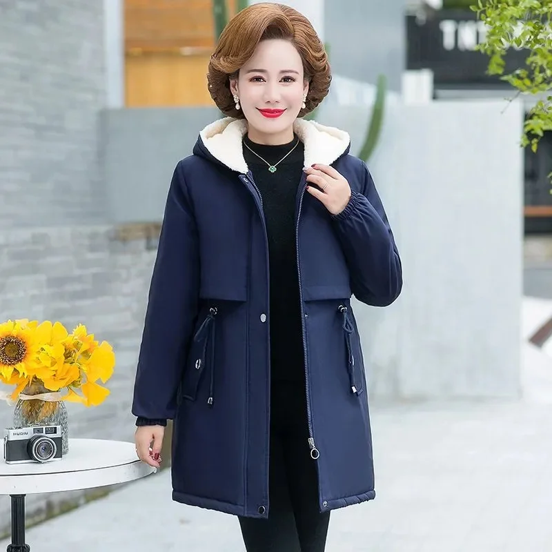 Новинка зимы бархатная куртка на хлопковой подкладке пальто для мам среднего и