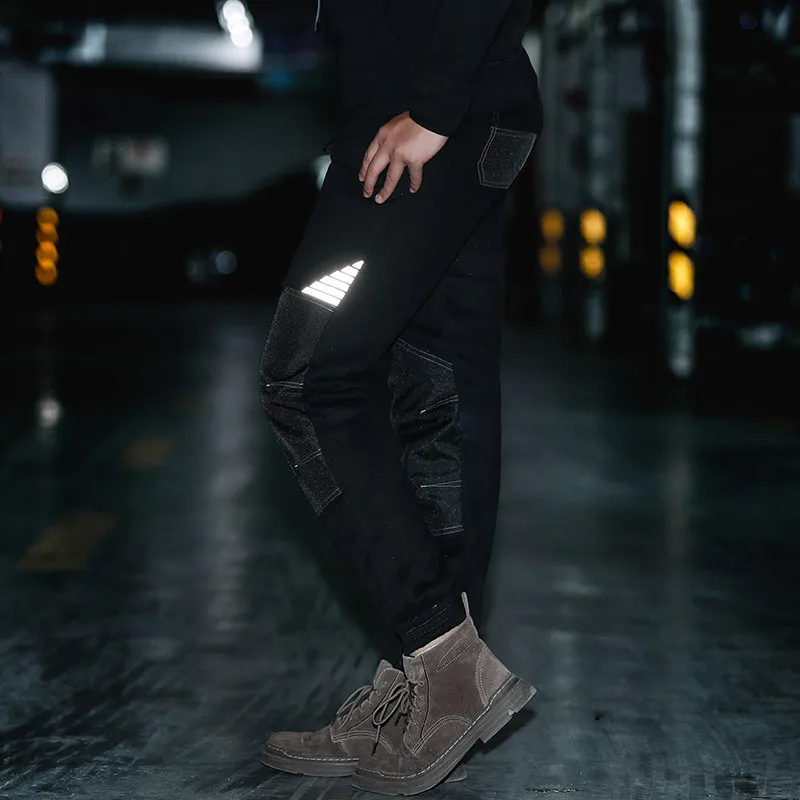 Флисовые зимние рабочие брюки с функциональными карманами светоотражающие для