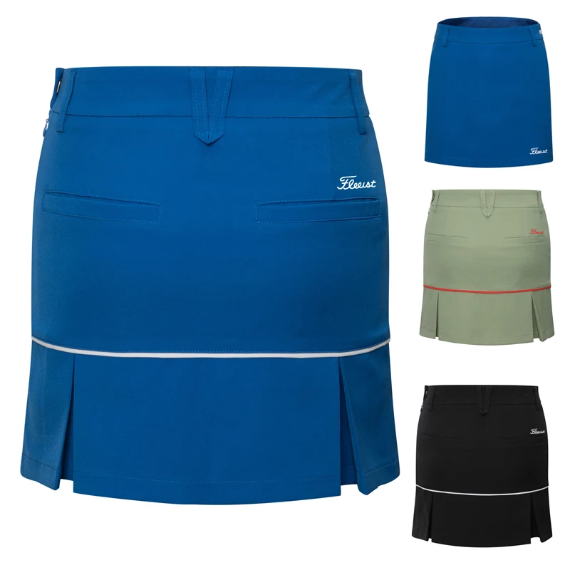 

Spring and summer new golf women's half skirt short skirt quick drying breathable anti light golf tennis dress skirt