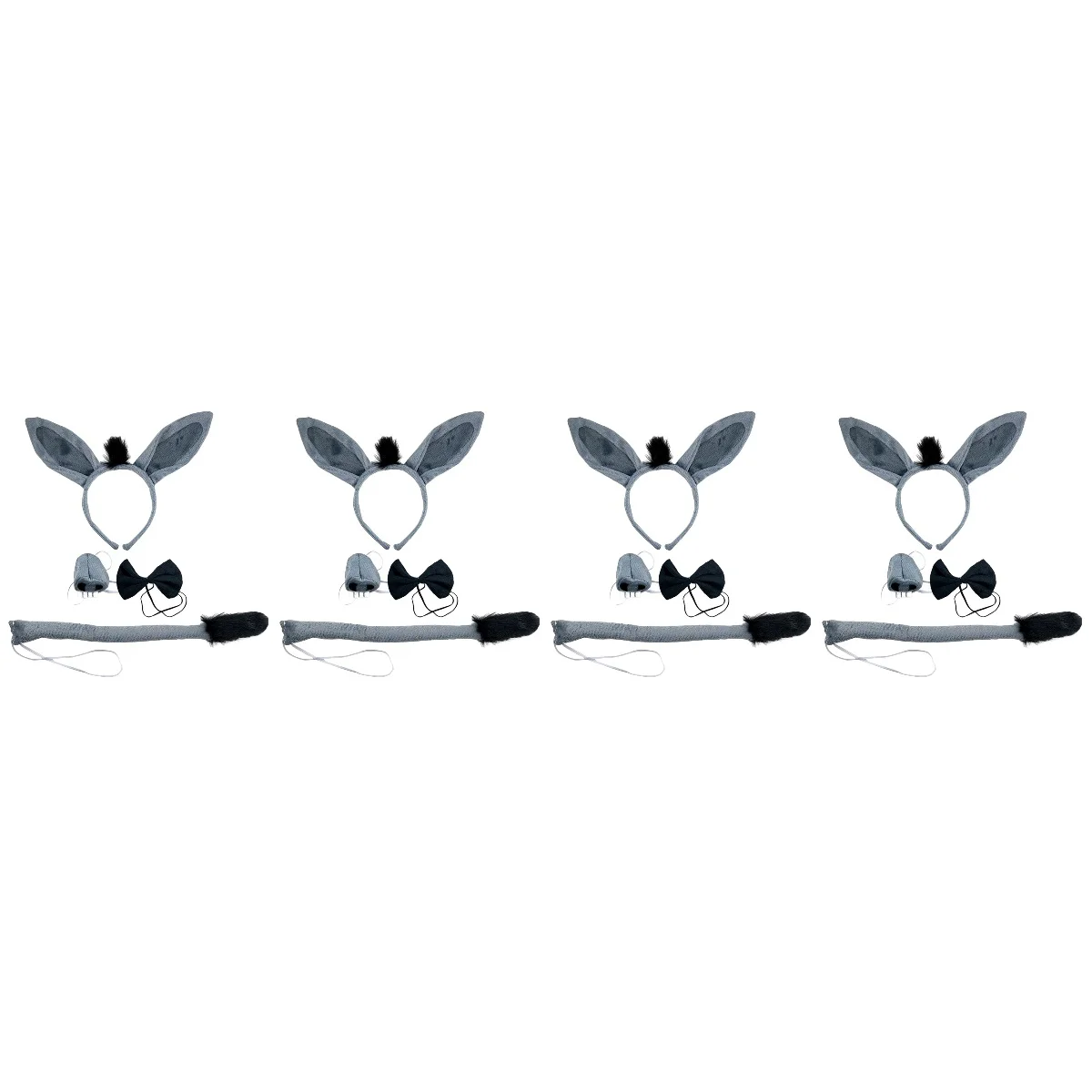 

Костюм Хэллоуин бант-повязка на нос уши хвост животные реквизит Детские аксессуары набор ушей повязка для волос для взрослых Косплей компл...