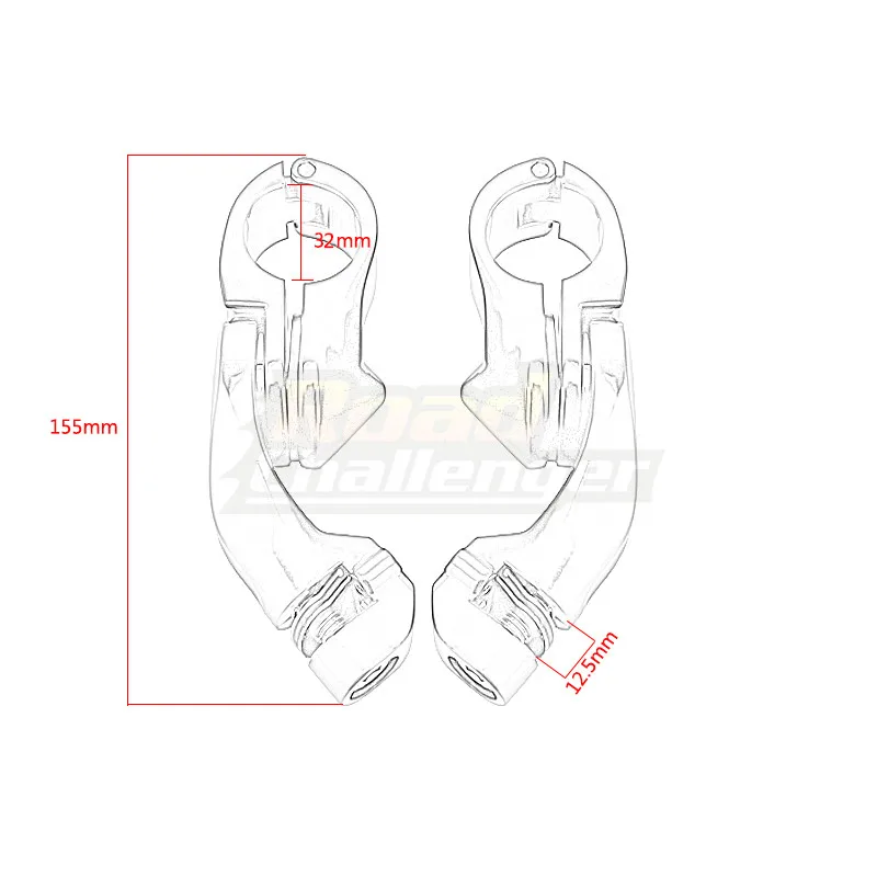 Universal Motorcycle Foot Rest Highway Engine Guard Foot Pegs Mount For Harley Honda Kawasaki Suzuki 1 1/4" 32mm images - 6