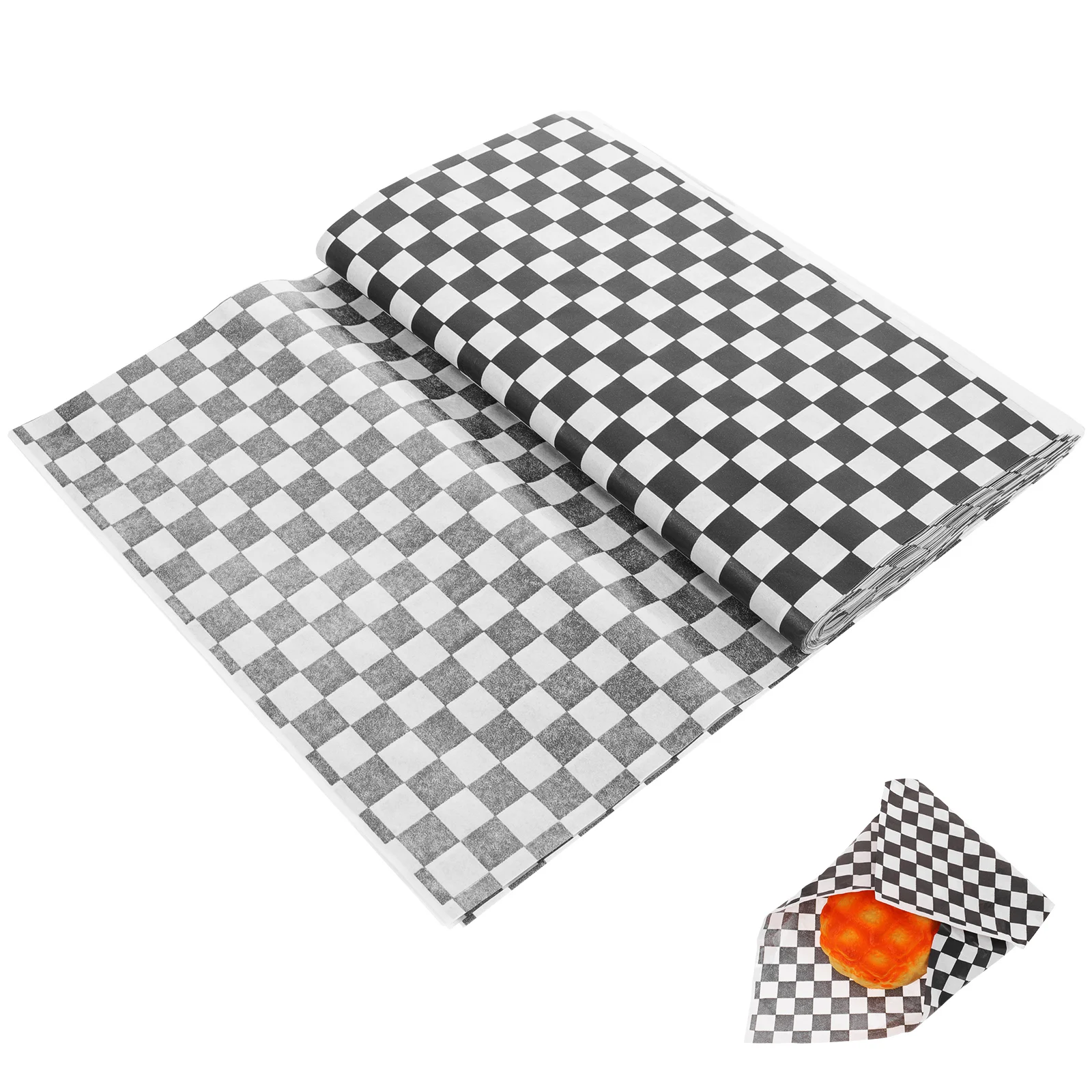 

Paper Sandwich Sheets Liners Wrapping Wrap Deli Wax Basket Checkered Air Fryer Grease Wrapper Resistant Liner Sheet Burger Bbq