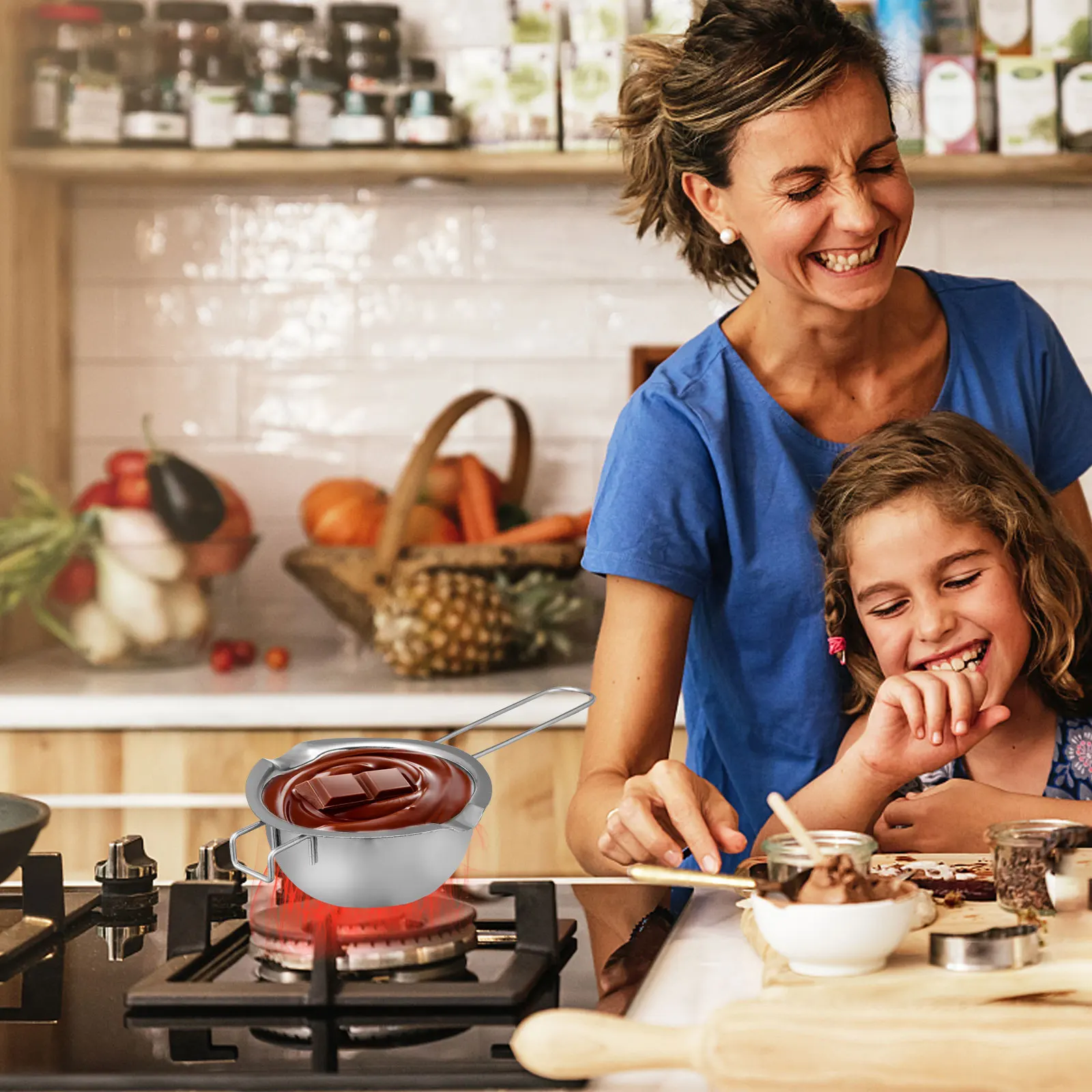 Двойной чайник для бойлера горшок плавки воска плавления сыра шоколада из