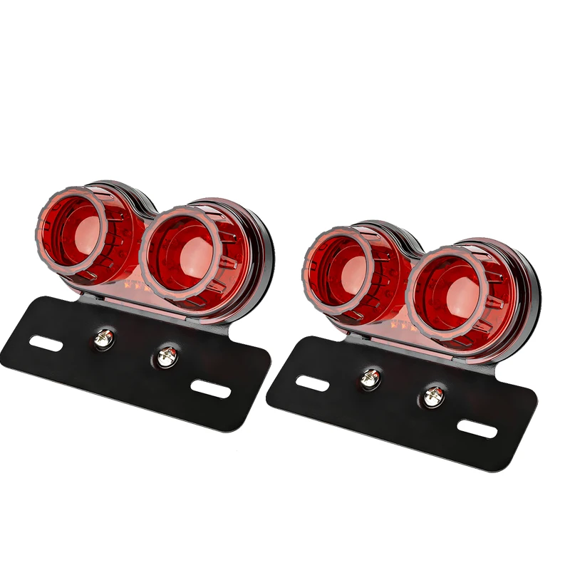 

Светодиодный задний фонарь для мотоцикла, указатели поворота, кронштейн номерного знака, стоп-сигнал для Honda Yahama Harley, универсальный задний фонарь 12 В