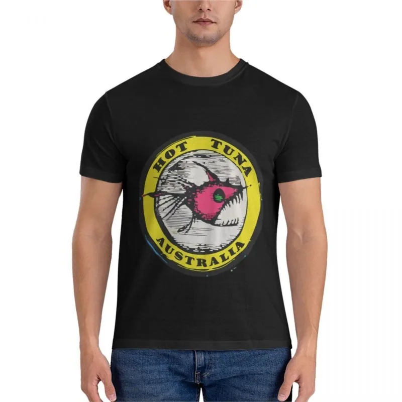 Брендовая Мужская хлопковая футболка, футболка с тунцом... Лидер продаж, дизайнерская Классическая футболка с логотипом, мужские винтажные футболки, мужские Графические футболки