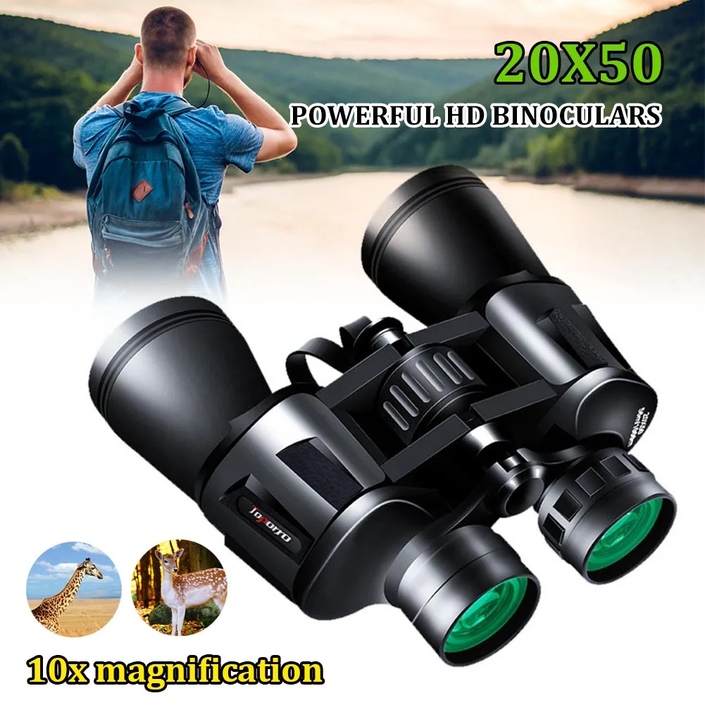 

20X50 HD Powerful Binoculars Long Range Telescope Low Light Night Vision Eyepiece For Traveling Bird Hunting Children's Gifts