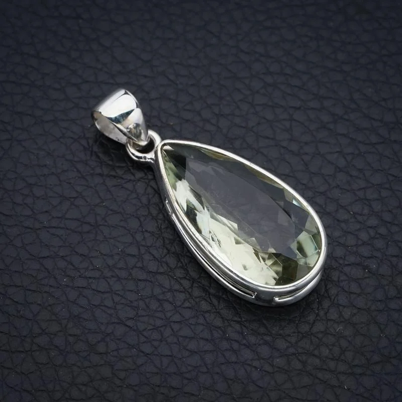 

StarGems Зеленый Аметист ручной работы 925 пробы серебряный кулон 1,5 "F4018