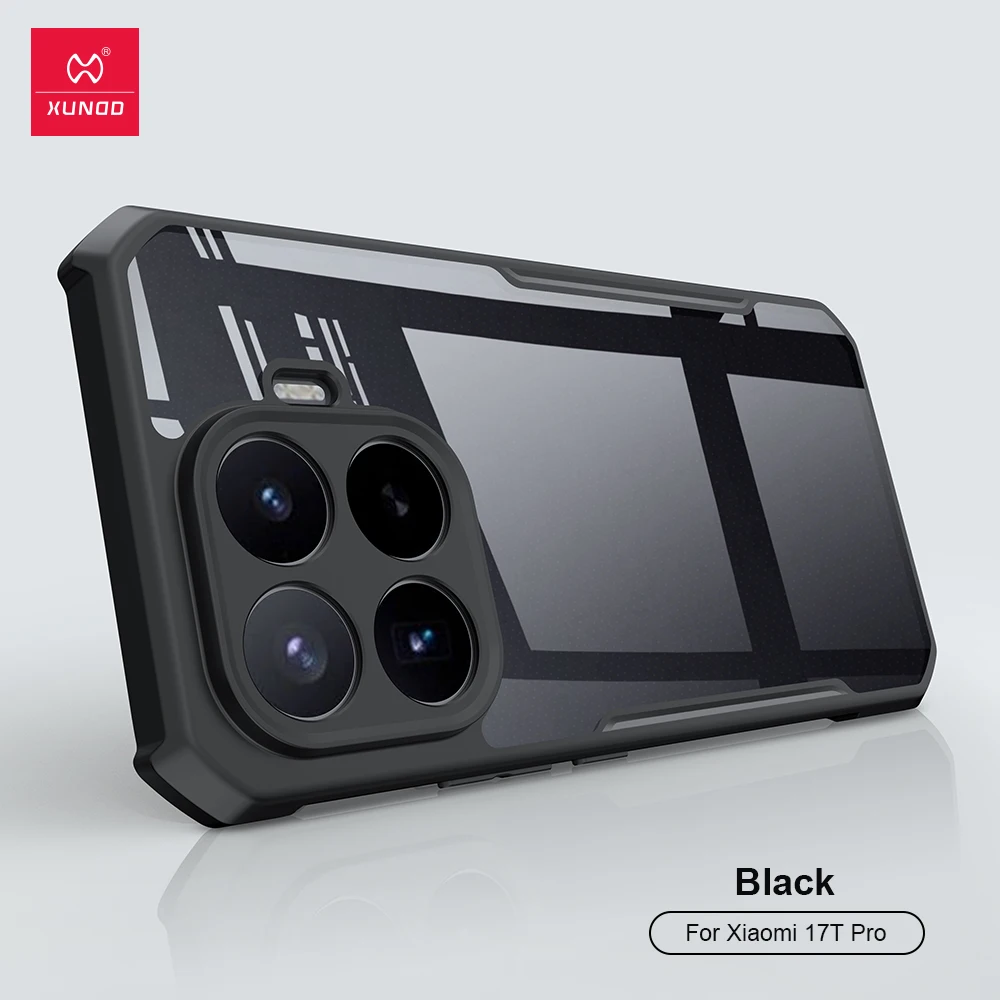 Фото Чехол XUNDD для Xiaomi 17T Pro/17T с защитой от ударов, прозрачный, устойчивый к царапинам, с защитой камеры. №2