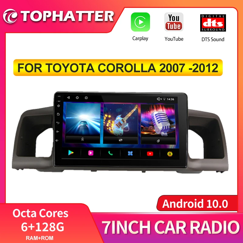 

Android 10 2Din 9inch Car Radio Navigation GPS Multimedia video Player For Toyota Corolla 2007-2012Car Stereo Receiver