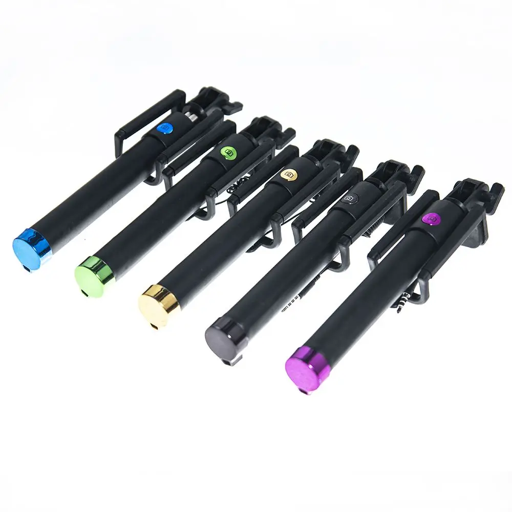 

20cm-80cm Foldable Extendable Telescopic Rod Cable Range WiredMonopod Mobile Phone Holder 3.5mm Jack Selfie Stick