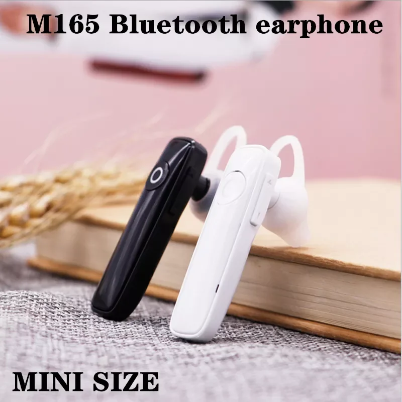 

1PC Hot Sale M165 Bluetooth 4.1 Bass Stereo Headset New Wireless Earphone Hands-free Earloop Earbuds Sports Music Earpieces