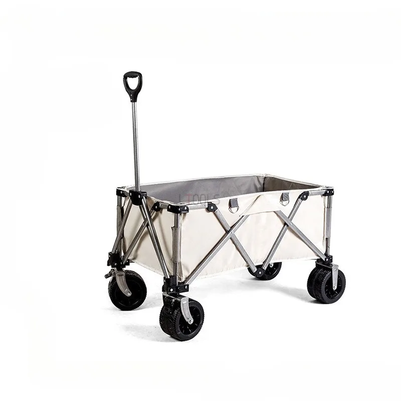 

УНИВЕРСАЛЬНАЯ ТЕЛЕЖКА для кемпинга, расширенное переднее внедорожное колесо с тормозами, регулируемый Тяговый стержень, портативный складной грузовик для пикника