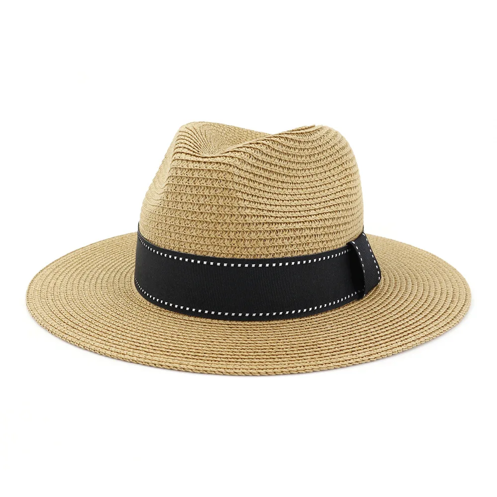 

Spring and Summer Women's 60cm Jazz Hat Outdoor Sun Protection Sun Visor Hat Breathable Straw Hat Travel Hat