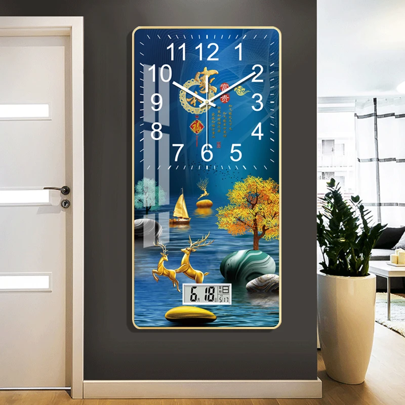 

Цифровые декоративные настенные часы, современный дизайн, винтажные большие 3d фотообои для кухни, настенные украшения для комнаты AB50WC
