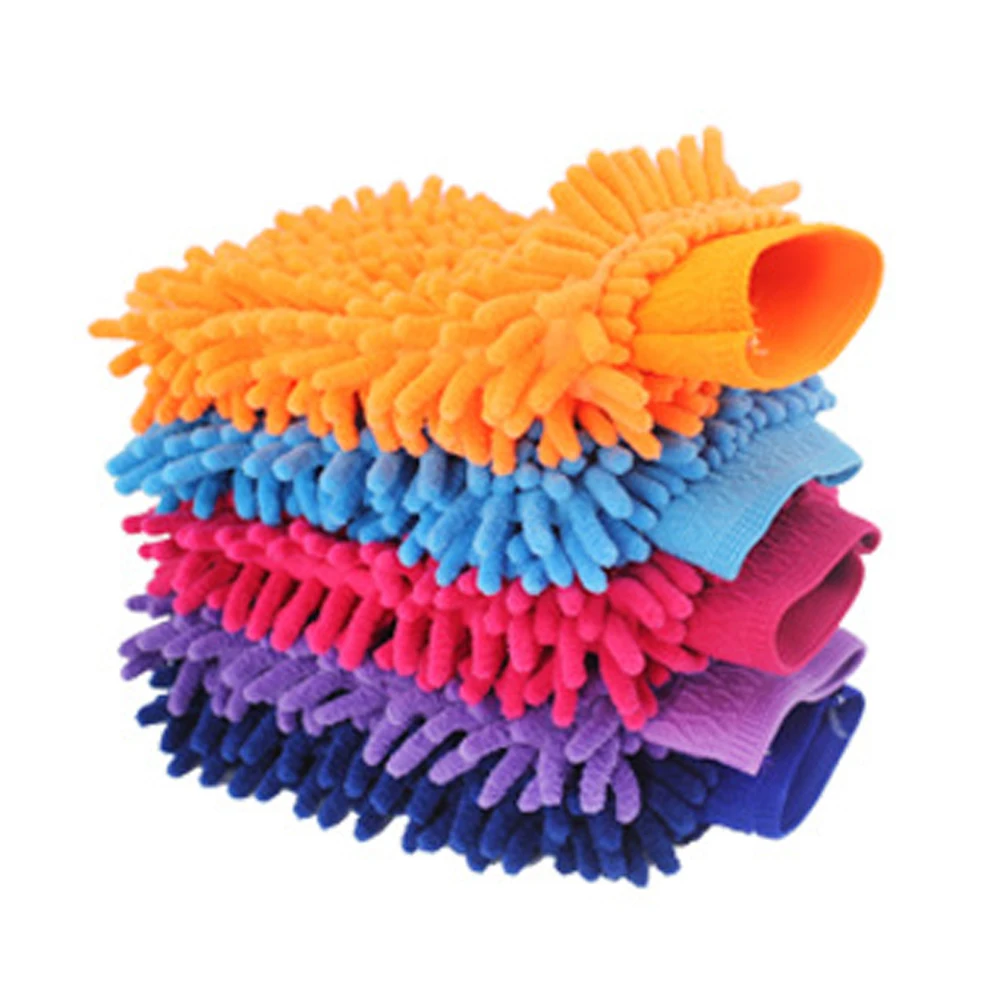 

1pcs Soft Plush Super Mitt Microfiber Car Casement Washing Home Cleaning Glove Cloth Multi-function Cleaning Towels 19cm X 15cm