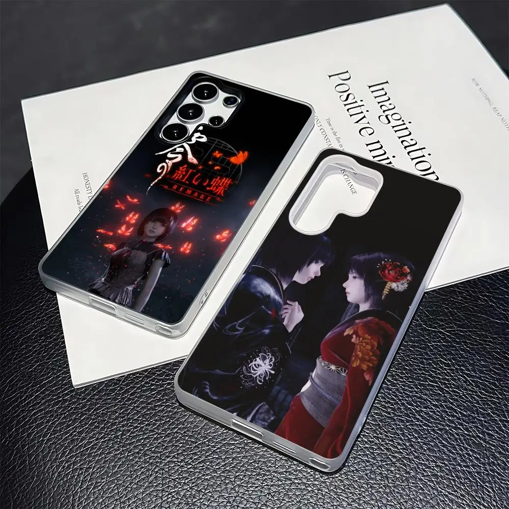 Фото Чехол для телефона Butterfly F-Fatales Frame Game Crimson для Samsung S26 S25 S24 S23 S22 S21 FE Plus Ultra, силиконовый чехол-желе 2-в-1 №1