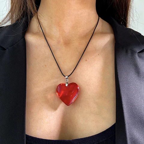Красное сердце ожерелье RscvonM