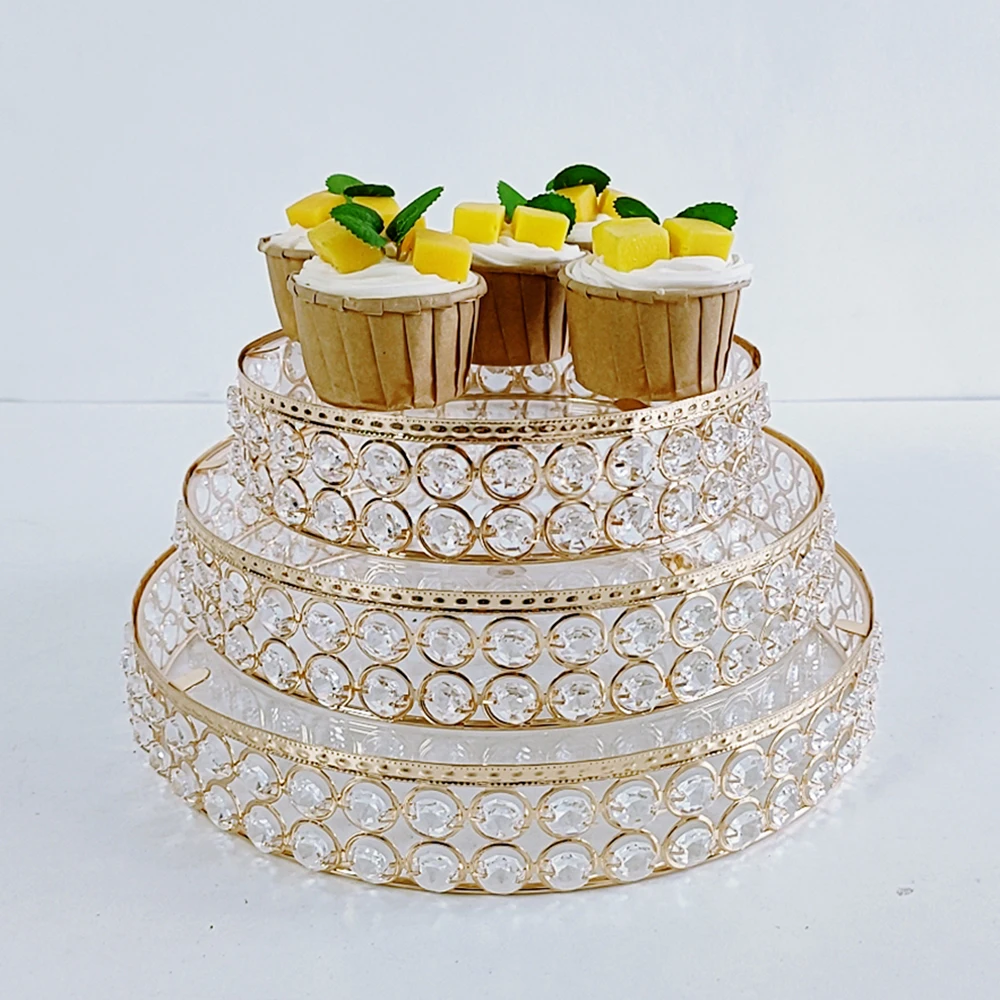 

Декор, серебряный дисплей, хрустальное золото, искусственная металлическая круглая подставка, подставка для кексов, десерт, искусственный торт, Домашний день рождения, 1 шт.