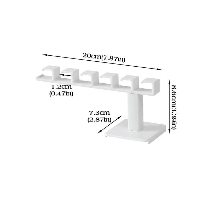 

Держатель для шляп, 6 крючков, белый