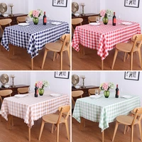 rectangle gingham tablecloth black red green round checkered table cover for banquet events kitchen dining table decoration