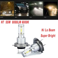 car h7 led headlight bulbs conversion hilo beam 55w 8000lm replacement daytime running lamps headlight fog lights super bright
