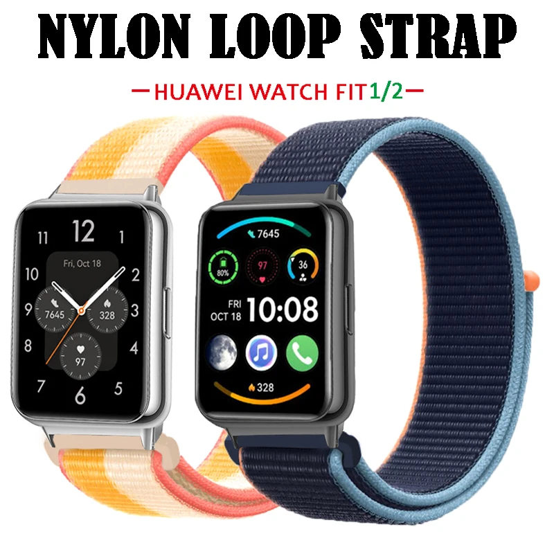

Ремешок нейлоновый для Huawei Watch Fit 2, сменный Браслет для умных часов, аксессуары для часов