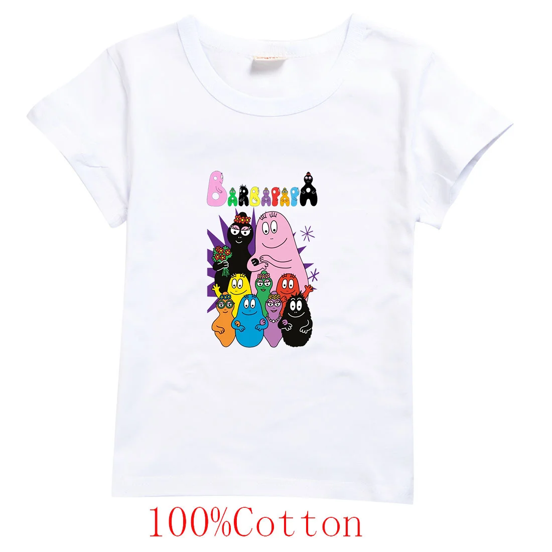 

Cartoon Barbapapa Kids Clothes T Shirts Children Cartoons Casual Tops Boys Girls Teenager Outfits Tee Shirt