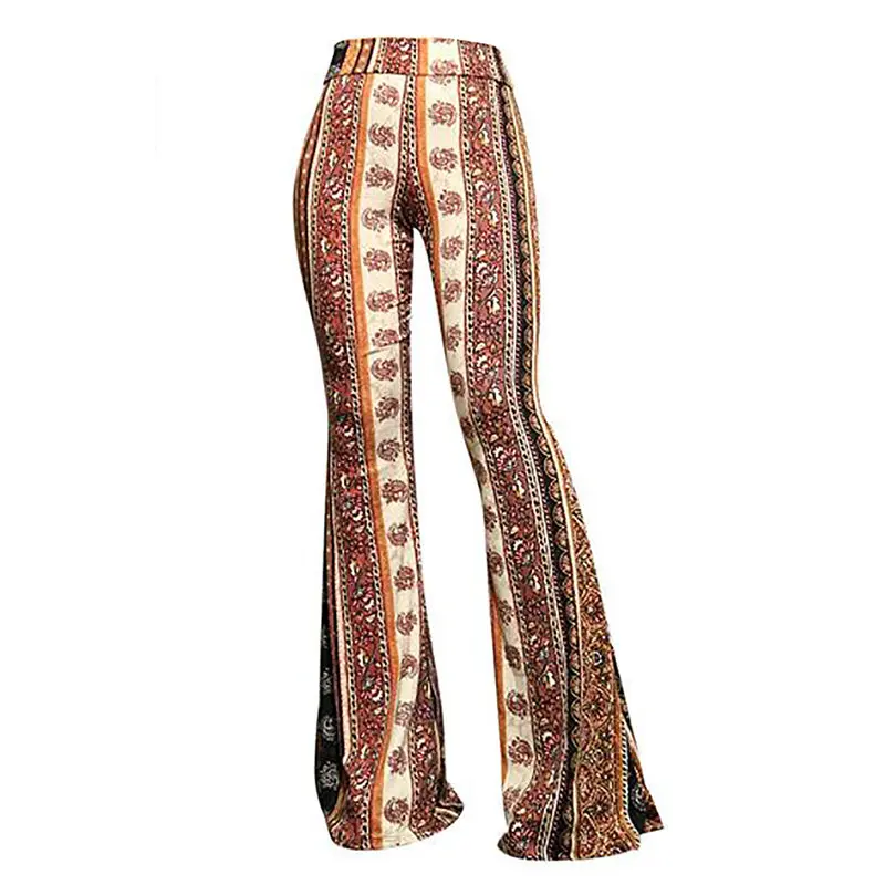 Vintage Floral Leopard Print High Waist Leggings Women Trendy Sexy Skinny Trousers Casual Wide Leg Flare Pants 2022Spring Summer images - 6