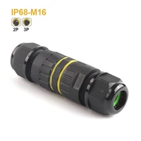 ip68 23 pin outdoor waterproof connector m16 electrical terminal wire adapter screw solderless connector for led light