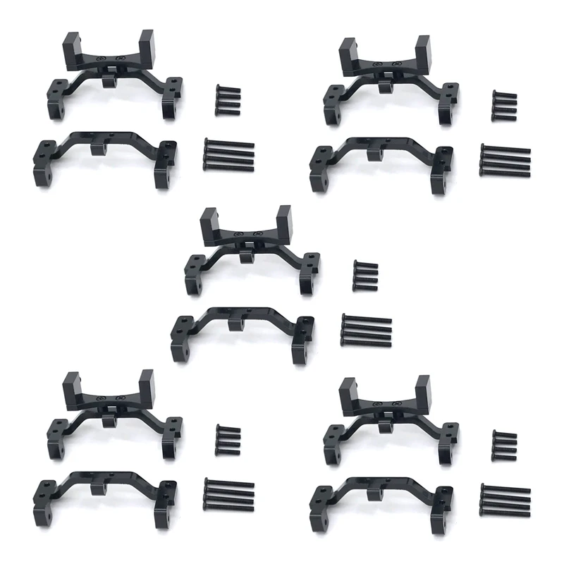 

5X For MN D90 D91 D96 MN99S 1/12 RC Car Upgrade Parts Metal Pull Rod Base Seat & Axle Up Servo Bracket Black