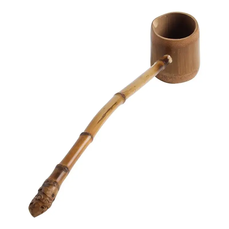 Бамбуковая ложка с длинной ручкой карбонизированная бамбуковая для воды