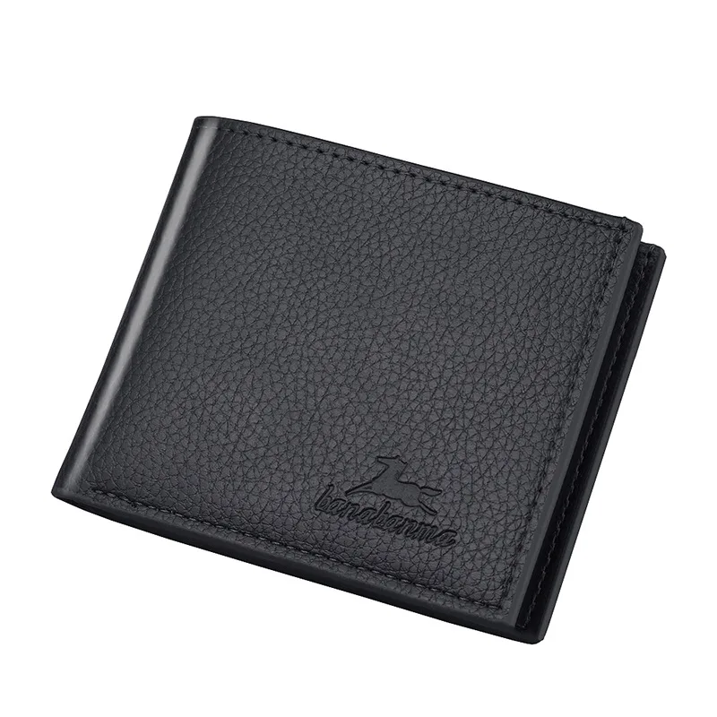

Casual Men's Thin Wallet Hot Sale Two-fold Short Horizontal Male Wallet Pu Leather Solid Color Men Open Coin Purse Brand Wallet