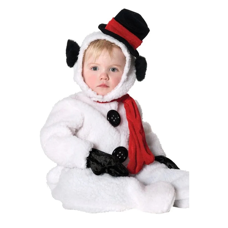 

LANBENA Winter Newborn Baby Christmas Outfit Infant Boy Girl Clothes Cute Warm Fleece Hooded Romper Jumpsuit+Scarf+Hats 081