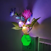novelty led colorful flower lamp romantic wedding mothers day valentines gift home bedroom decoration night light useu plug