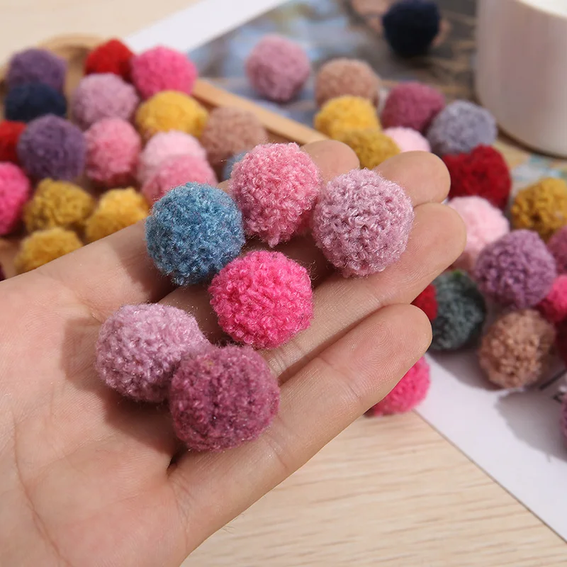 1000 шт. 1 5/2 см искусственное плюшевое искусство круглые однотонные аксессуары для