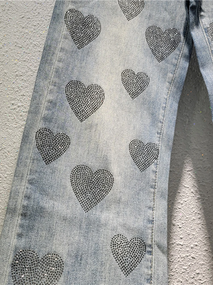 Женские джинсы с завышенной талией DEAT свободные прямые широкие брюки из денима