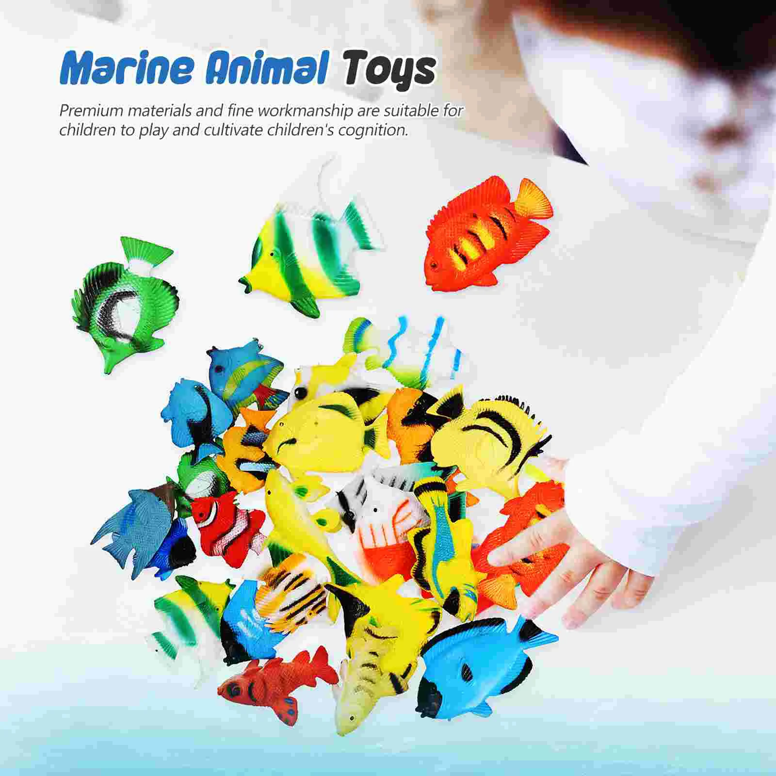 

24 Pcs Ocean Fish Sea Animals Model Toys Plastic Kids Tropical Figure Figures Toddler Figurines Decor Statue Toddlers