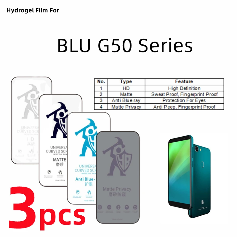 

3 шт., Гидрогелевая Защитная пленка для BLU G50