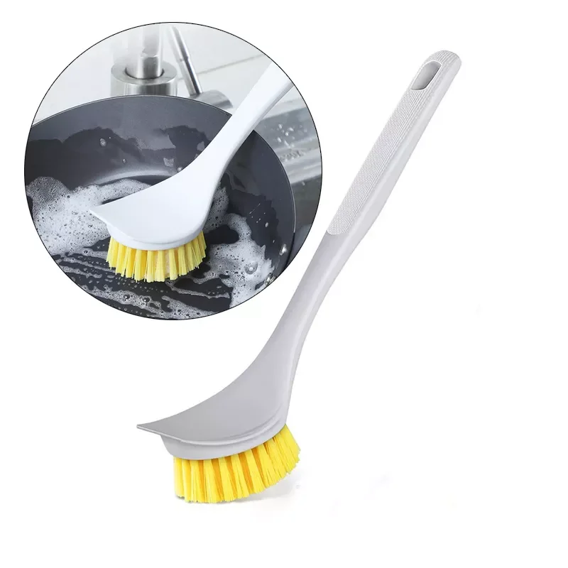 

Pan Pot Dish Sink Brush Kitchen Scrub Brush with Scraper Tip Comfortable Grip Odourless Bristles for Pot Pan Casts Clean