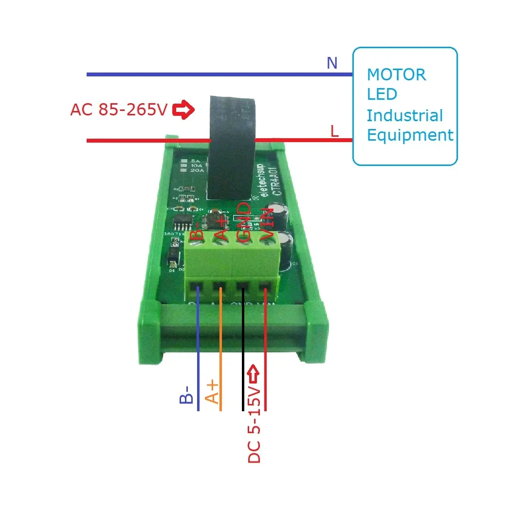 CTR4A01 DC5-15V 5A/10A/20A AC аналоговая плата коллектора тока RS485 MODBUS RTU трансформатор