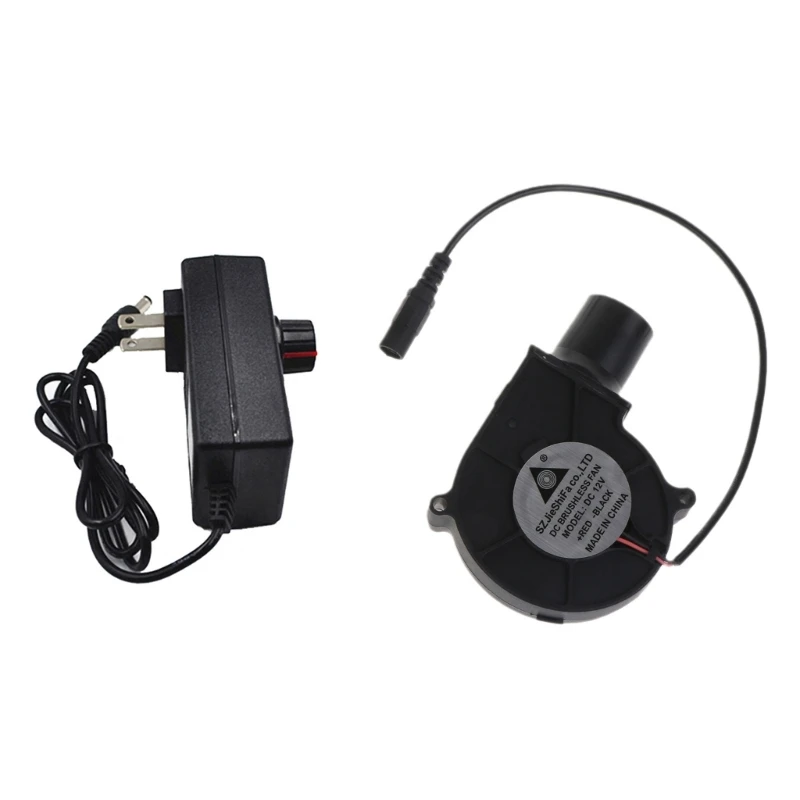 

Plug BBQ Air Blower Portable BBQ Fan Air Blower Handheld Barbecue Air Fan 12V Lightweight Portable Fan for Outdoor