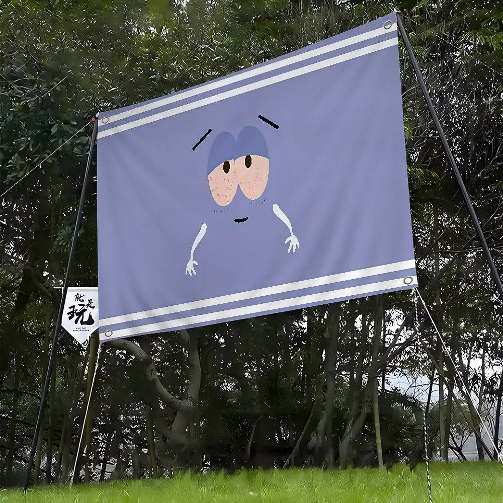 Фото Плакат с мультяшным персонажем Туоли из South Park, японский настенный флаг, аниме-панно, декор для дома №3
