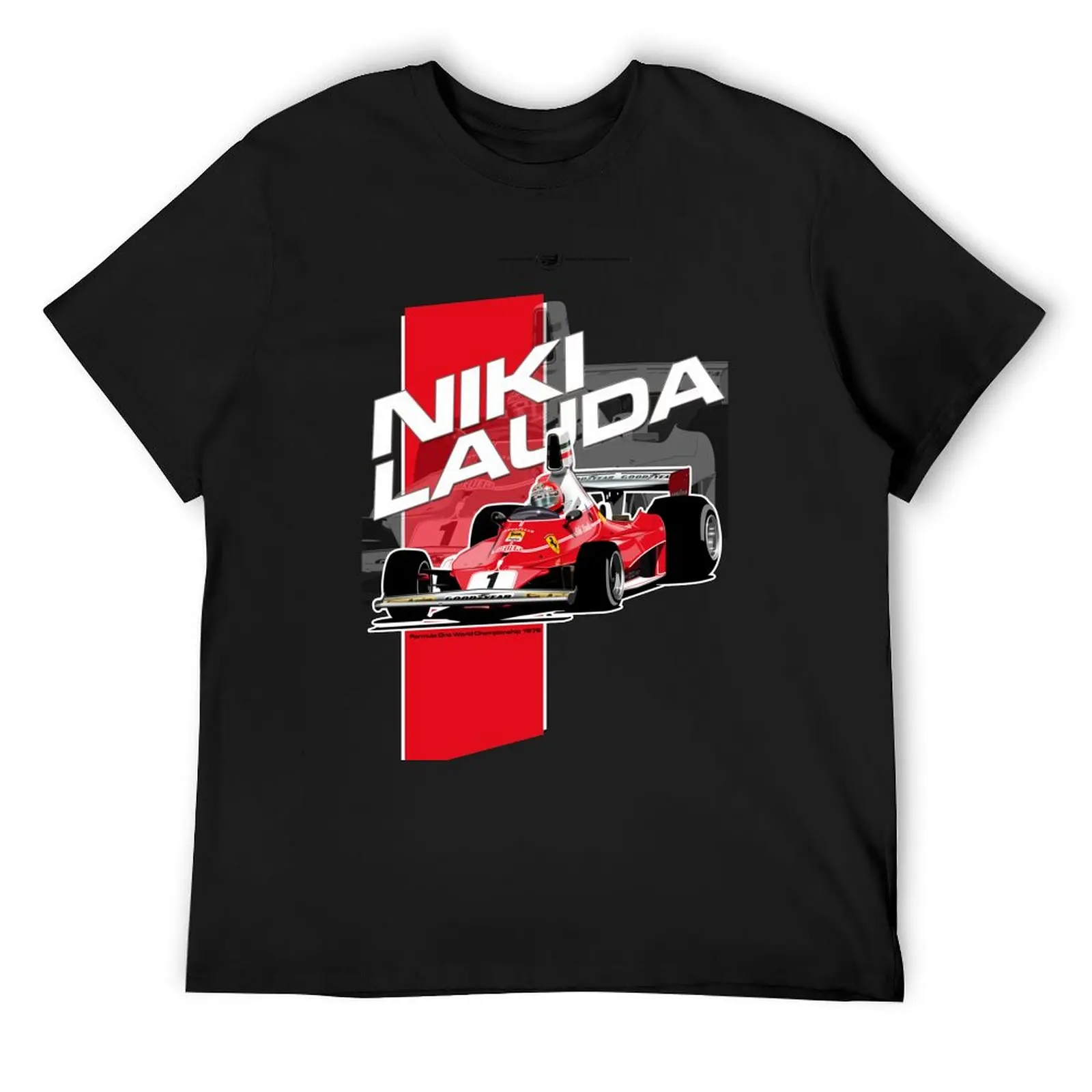 Футболка Niki Lauda-F1 1976 винтажная футболка с рисунком мужская хлопковая